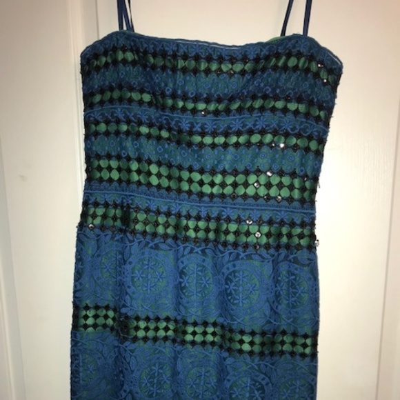 BCBG Manuela Lace Embroidered Strapless Dress - Picture 1 of 8